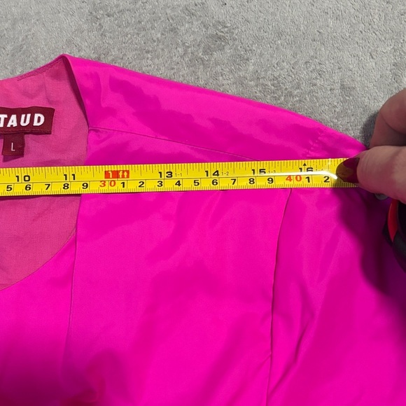 Staud Calypso PINK Bougainvillea Cut Out Maxi A-Line Dress sz L - Picture 6 of 11